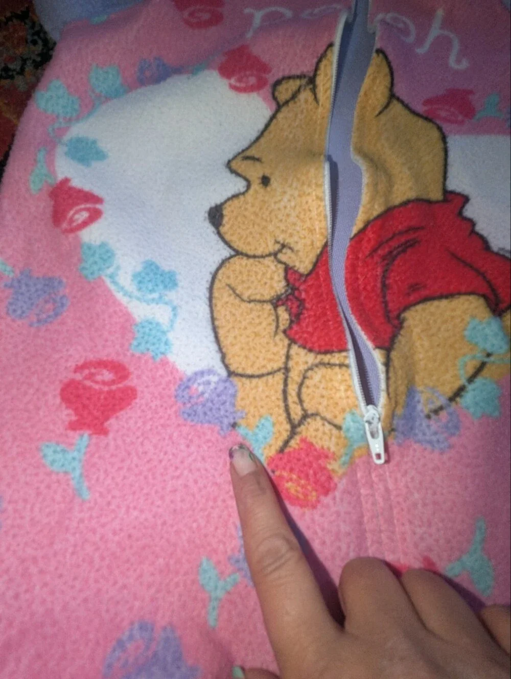 Winnie the Pooh Pink & Lavender Fleece Footie Pajamas for Kids
